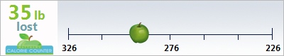 Calories's weight loss ticker